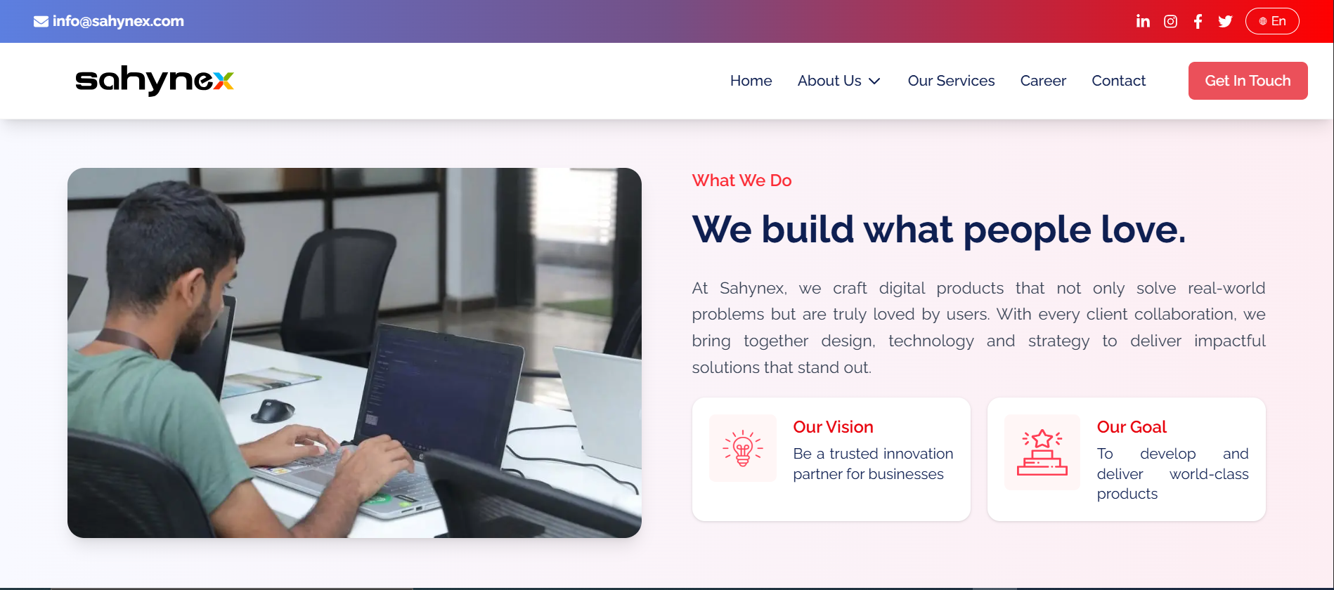 Sahynex Website